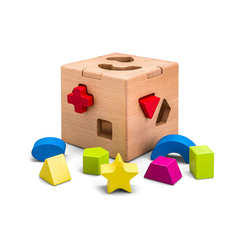 Wooden Shape Sorting Cube