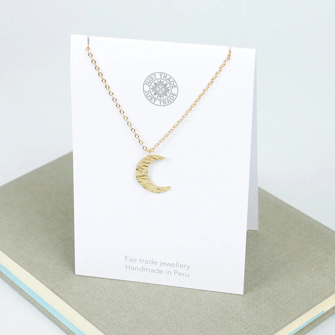Luna Brass Moon Pendant