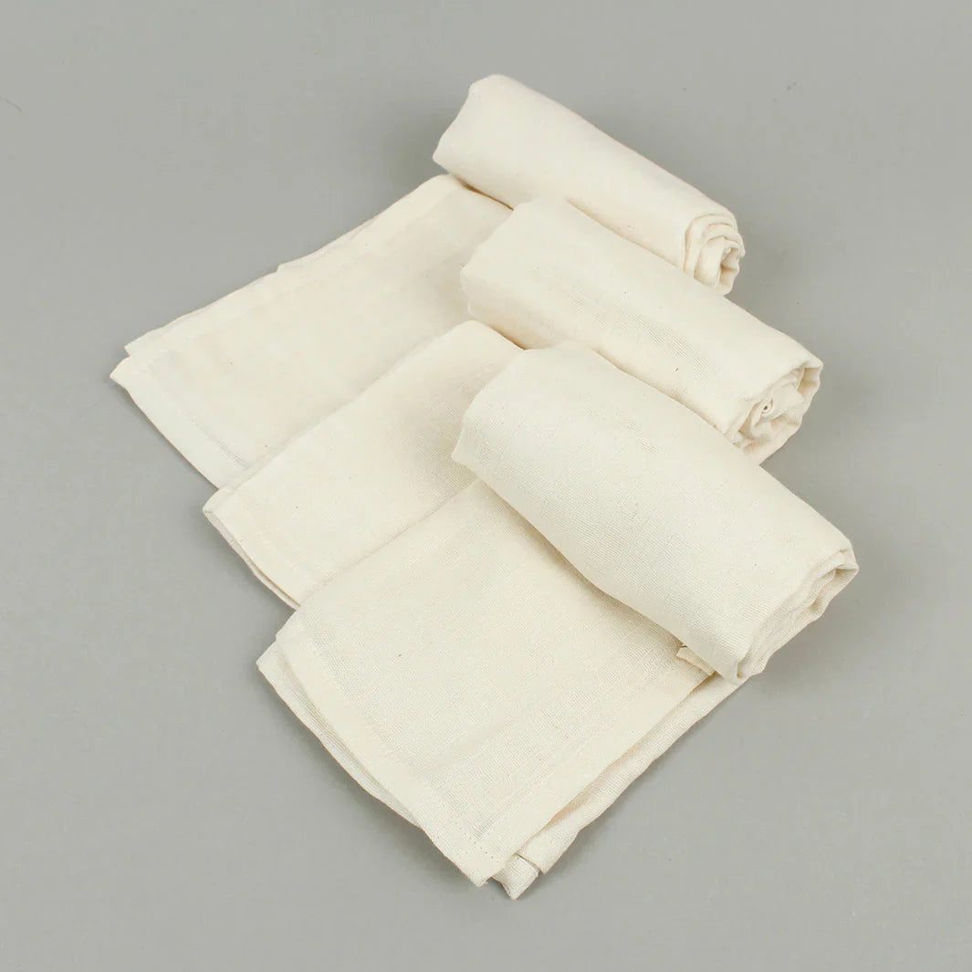 Organic Cotton Muslin Cloths - Natural - SINGLE CLOTH