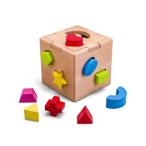 Wooden Shape Sorting Cube